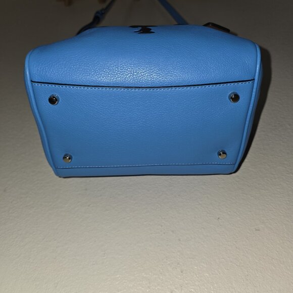 Coach x Peanuts Snoopy Limited Edition Mini Surrey Satchel Bag Blue Leather 3643 - Picture 13 of 16